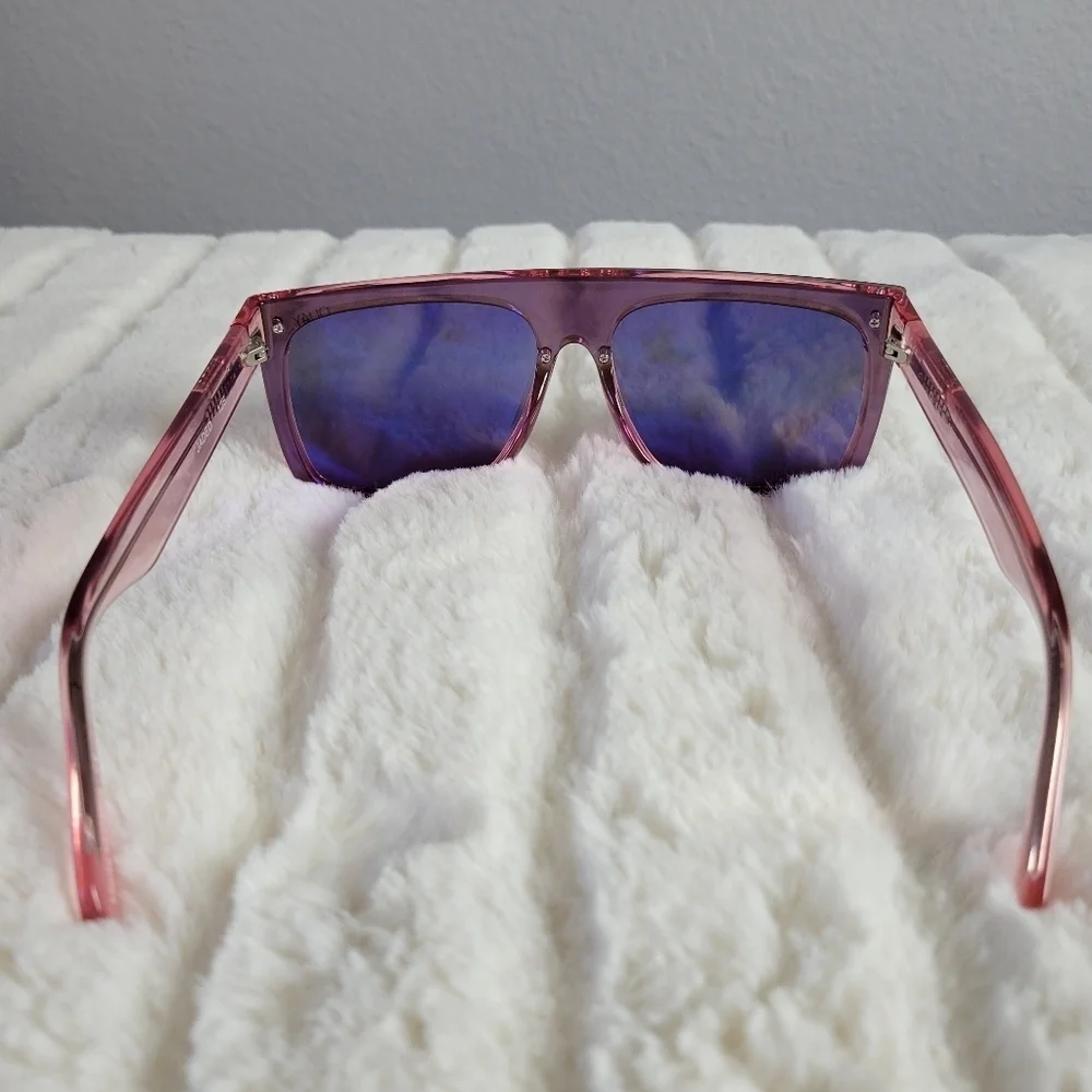 QUAY //  ltd ed nabilla collab rare pink brown mirrored shield sunglasses